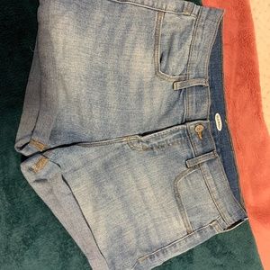 Light blue jean shorts
